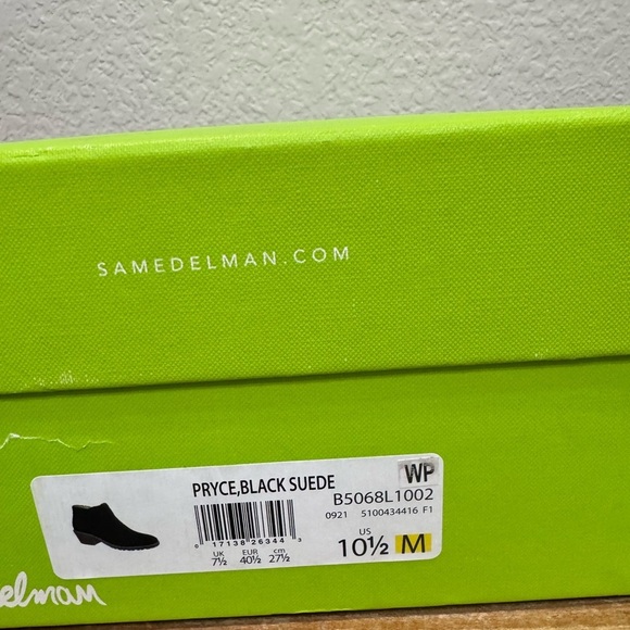 Sam Edelman Pry e Black Suede Ankle Boots Size 10.5 - Picture 10 of 10